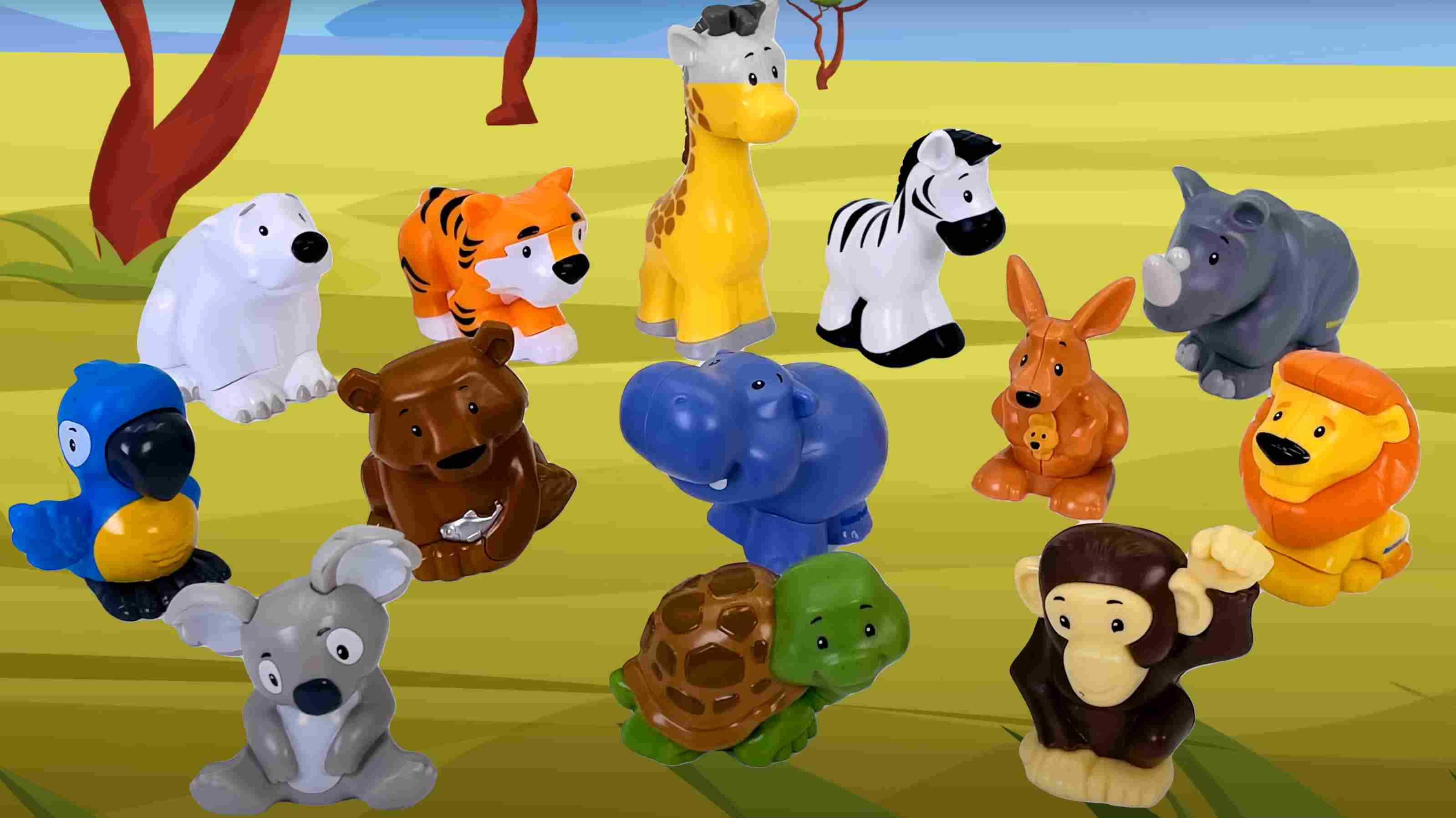 Help us use our magic paint brush to correct the colors of our animals img